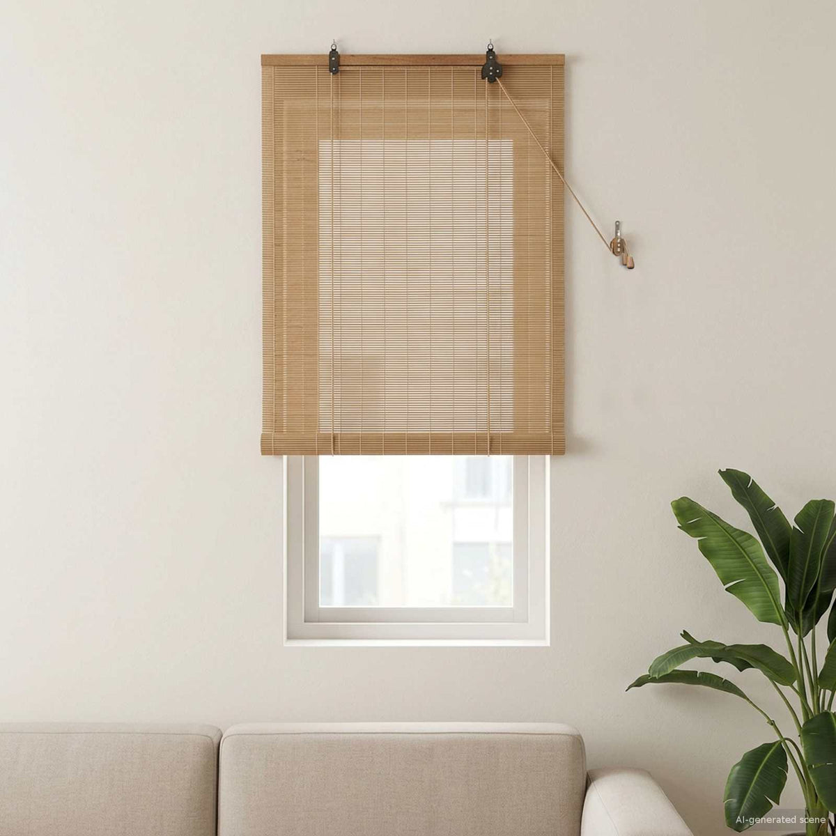 Vidaxl rolgordijn bruin 40 x 160 cm bamboe