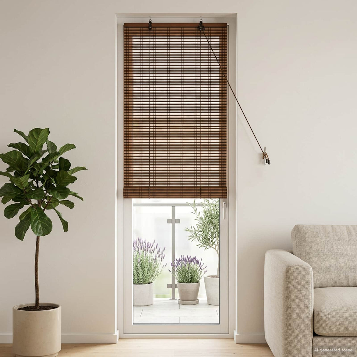 Vidaxl rolgordijn bruin 50 x 220 cm bamboe