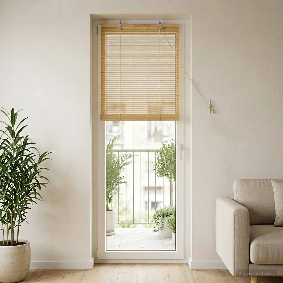 Vidaxl rolgordijn naturel 70 x 220 cm bamboe