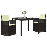 Vidaxl tuin eettafelset 3 st antraciet- en crèmekleurig pp