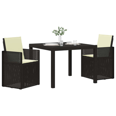 Vidaxl tuin eettafelset 3 st antraciet- en crèmekleurig pp