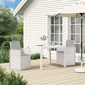 Vidaxl tuin eettafelset 3 st wit en lichtgrijs pp