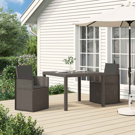 Vidaxl tuin eettafelset 3 st lichtgrijs en antracietkleurig pp