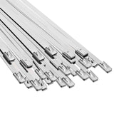 Vidaxl kabelbinders 25 st 4,6 x 350 mm zilver