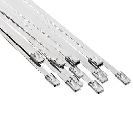 Vidaxl kabelbinders 12 st 4,6 x 400 mm zilver