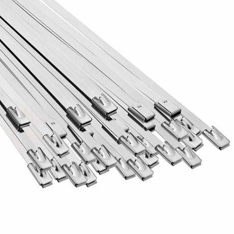 Vidaxl kabelbinders 50 st 4,6 x 400 mm zilver