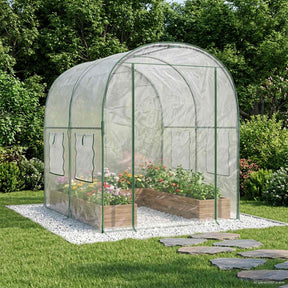 Vidaxl kweekhuis met frame 160 x 200 x 192,5 cm pvc doorzichtig