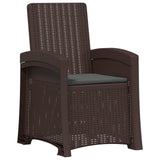 Vidaxl ligstoel in rietenlook 2 st bruin en antracietkleurig pp