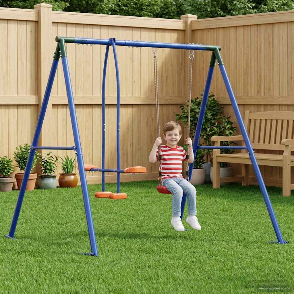 Vidaxl buiten schommelframe met glijbaan voor tot 3 kinderen