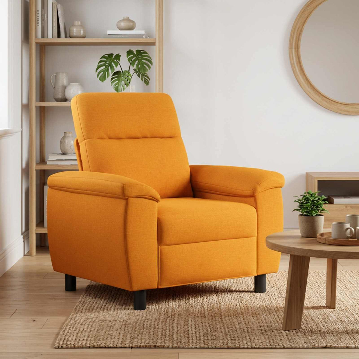 Vidaxl bank donkergeel 95 x 90 x 95 cm stof