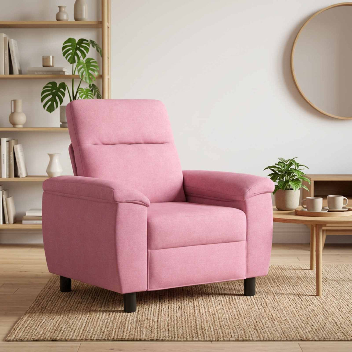 Vidaxl bank roze 95 x 90 x 95 cm stof
