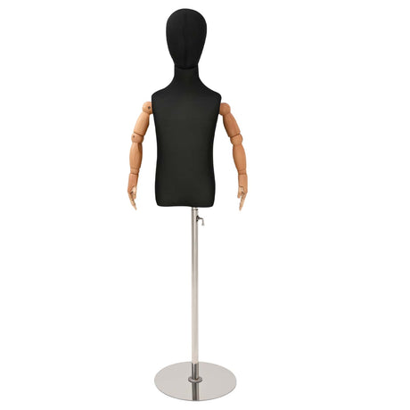 Vidaxl verstelbare 120-150 cm mannequin met basis uniseks pp zwart