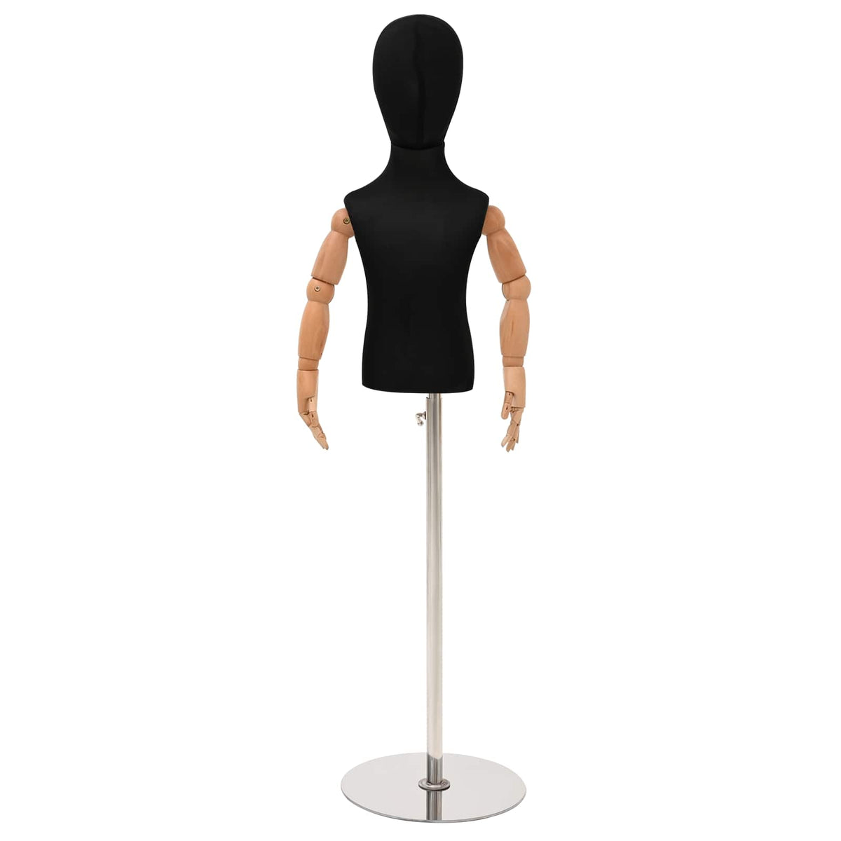 Vidaxl verstelbare 120-157 cm mannequin met basis uniseks pp zwart