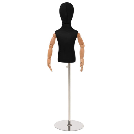 Vidaxl verstelbare 120-157 cm mannequin met basis uniseks pp zwart