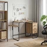 Vidaxl bureau met opbergruimte artisanaal eiken 120 x 50 x 75 cm