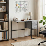 Vidaxl bureau met opbergruimte grijs sonoma 100 x 50 x 75 cm
