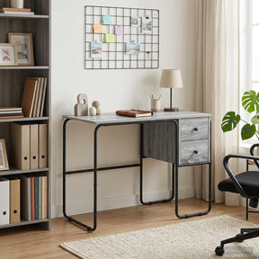 Vidaxl bureau met opbergruimte grijs sonoma 100 x 50 x 75 cm