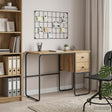 Vidaxl bureau met opbergruimte artisanaal eiken 100 x 50 x 75 cm