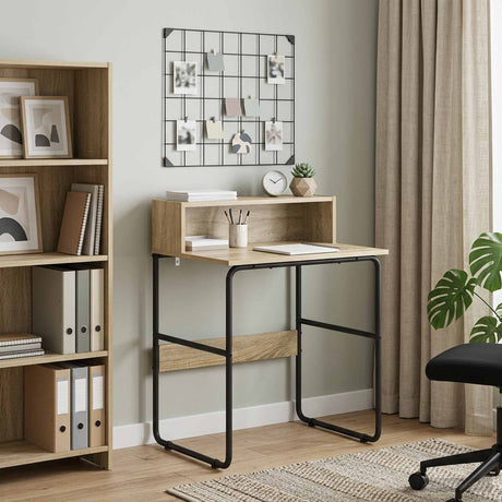 Vidaxl bureau met opbergruimte sonoma eiken 60 x 50 x 91 cm