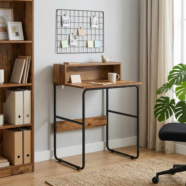 Vidaxl bureau met opbergruimte oud hout 60 x 50 x 91 cm