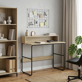 Vidaxl bureau met opbergruimte sonoma eiken 100 x 50 x 91 cm