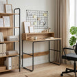 Vidaxl bureau met opbergruimte artisanaal eiken 100 x 50 x 91 cm