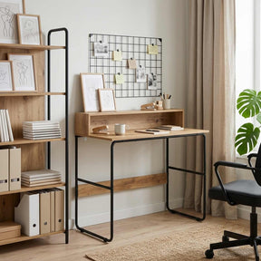 Vidaxl bureau met opbergruimte artisanaal eiken 100 x 50 x 91 cm