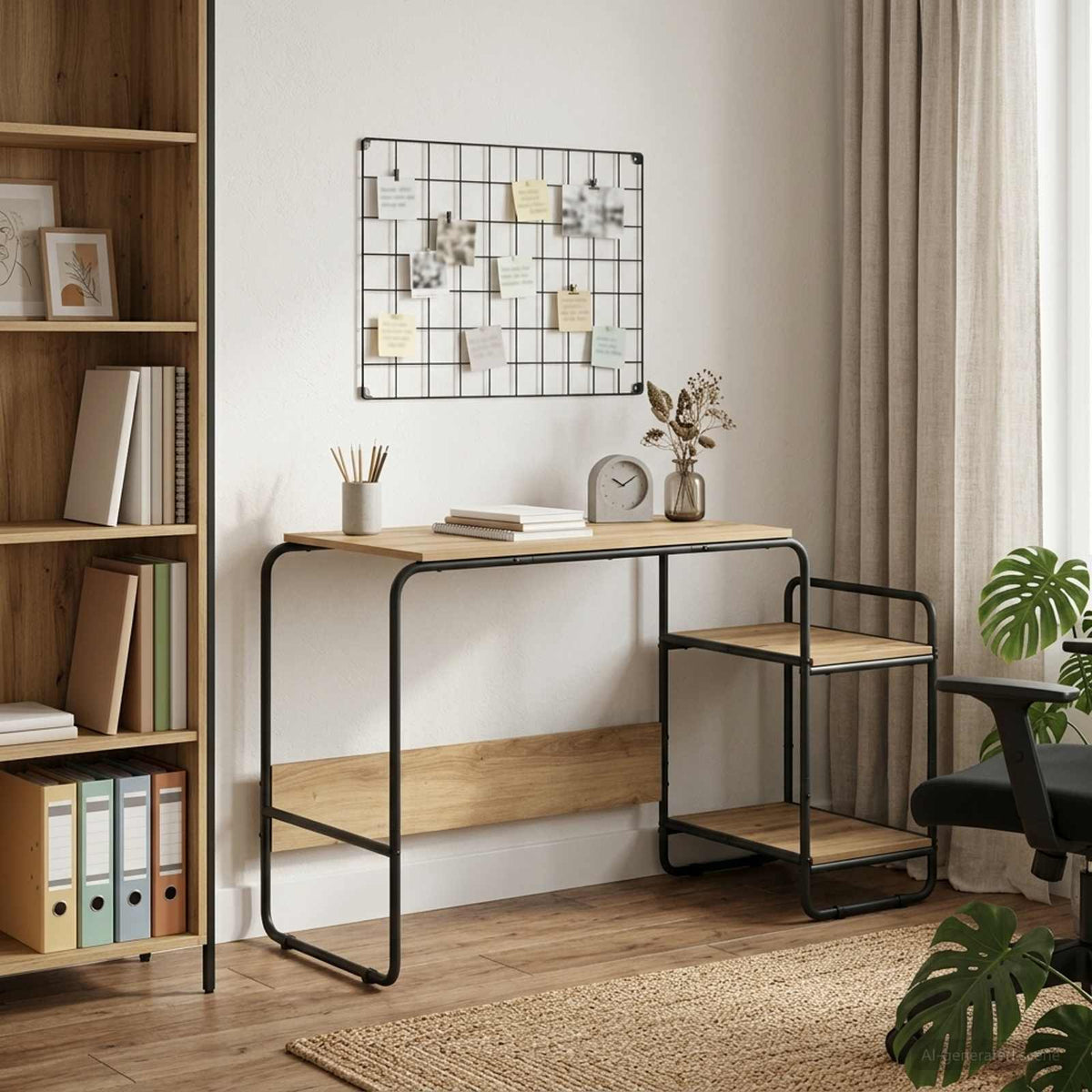 Vidaxl bureau met opbergruimte artisanaal eiken 131.5 x 50 x 75.5 cm
