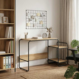 Vidaxl bureau met opbergruimte artisanaal eiken 131.5 x 50 x 75.5 cm