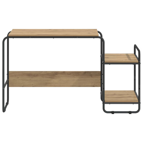 Vidaxl bureau met opbergruimte artisanaal eiken 131.5 x 50 x 75.5 cm