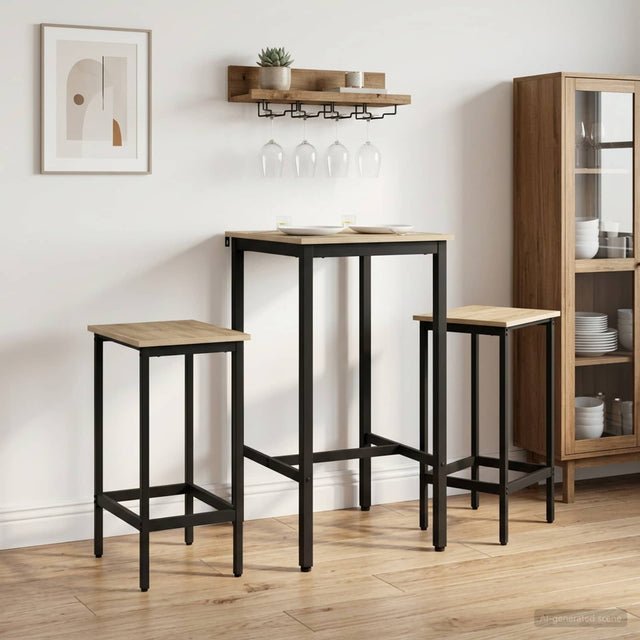 Vidaxl barkruk 2 st sonoma eiken 40 x 32 x 64 cm bewerkt hout