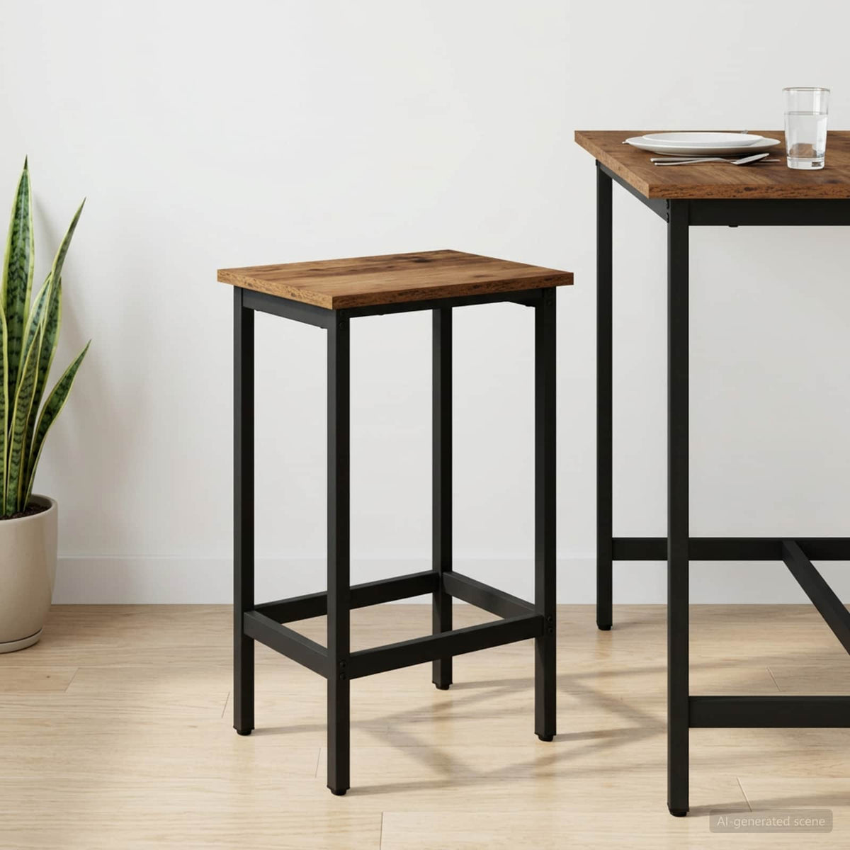 Vidaxl barkruk oud hout 40 x 32 x 74 cm bewerkt hout