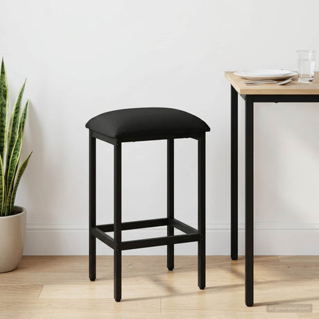 Vidaxl barkruk zwart 40 x 32 x 74 cm bewerkt hout