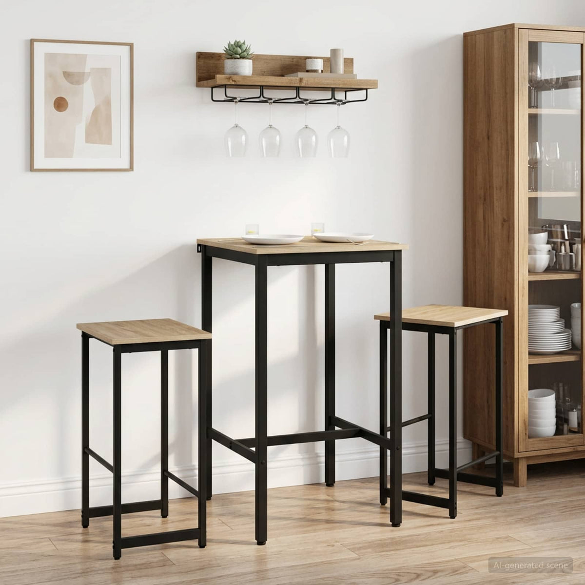 Vidaxl barkruk 2 st sonoma eiken 40 x 32 x 64 cm bewerkt hout