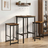 Vidaxl barkruk 2 st gerookt eiken 40 x 32 x 64 cm bewerkt hout
