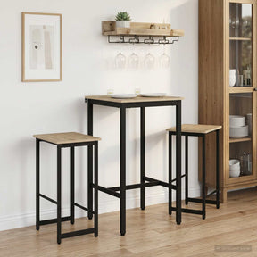 Vidaxl barkruk 2 st sonoma eiken 40 x 32 x 74 cm bewerkt hout
