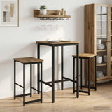 Vidaxl barkruk 2 st artisanaal eiken 40 x 32 x 74 cm bewerkt hout