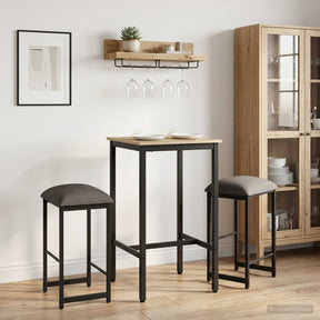Vidaxl barkruk 2 st lichtgrijs 40 x 32 x 64 cm bewerkt hout