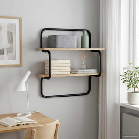 Vidaxl wandplank met 2 niveaus sonoma eiken 40 x 24,5 x 61 cm