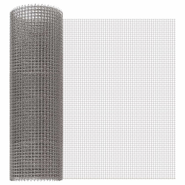 Vidaxl gaas scherm 40 x 500 cm 3 mesh rvs 201 zilverkleurig