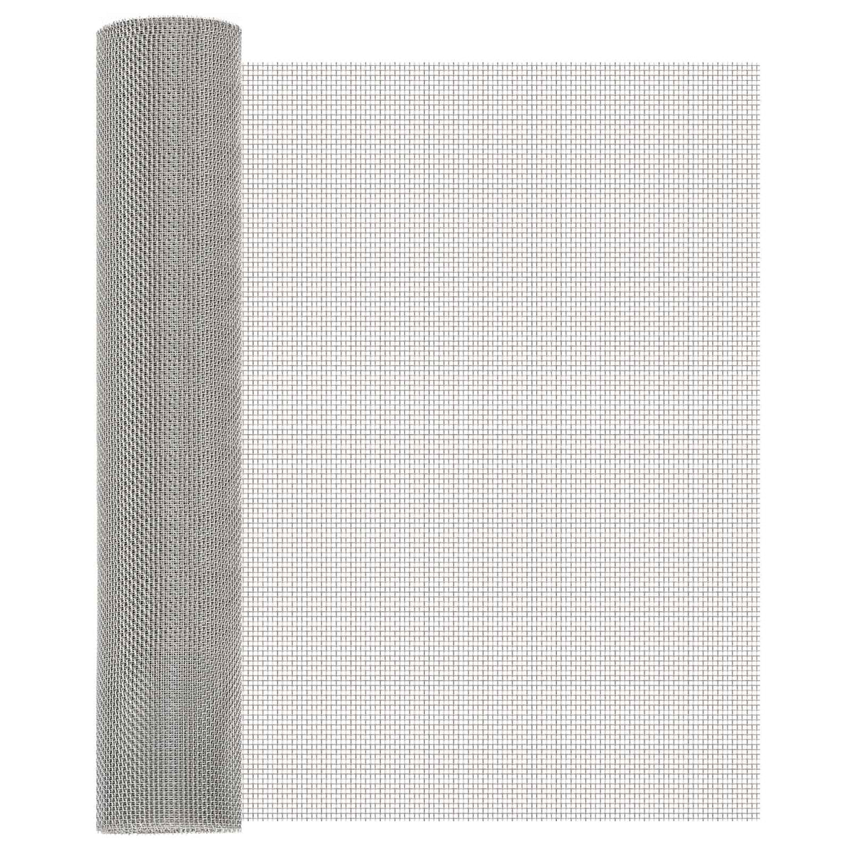Vidaxl gaas scherm 60 x 1000 cm 8 mesh rvs 201 zilverkleurig