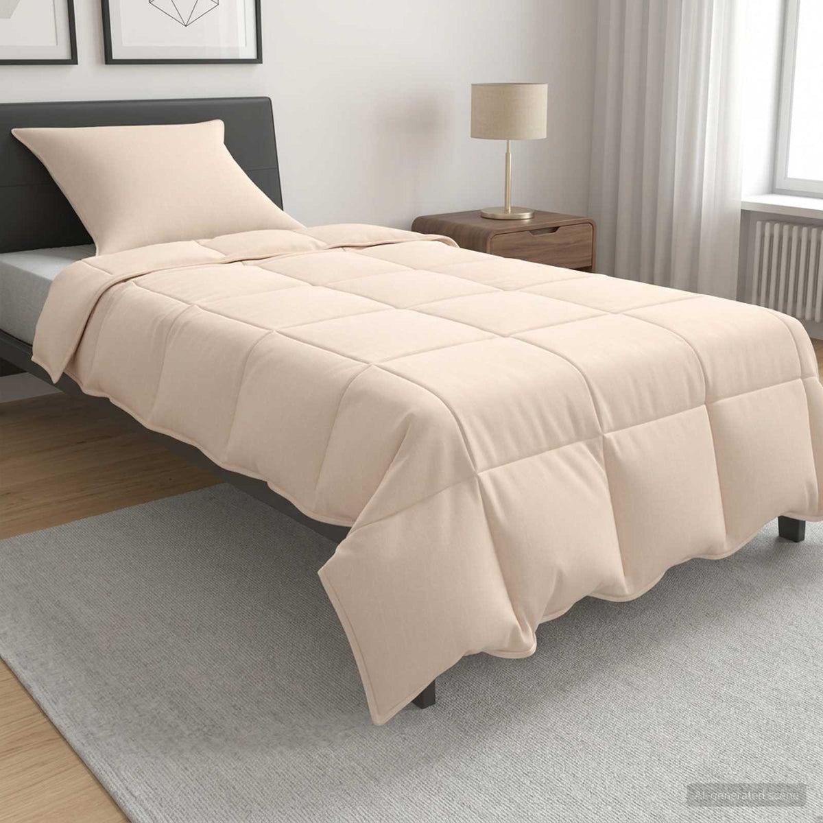 Vidaxl winter dekbed beige 135 x 220 cm 100% natuurlijke kapok
