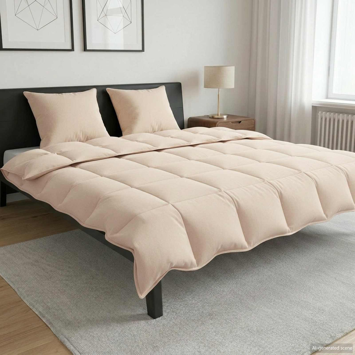 Vidaxl zomer dekbed beige 200 x 200 cm 100% natuurlijke kapok