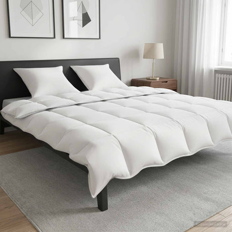 Vidaxl zomer dekbed 200 x 200 cm zomer 150 gsm bamboevezel wit