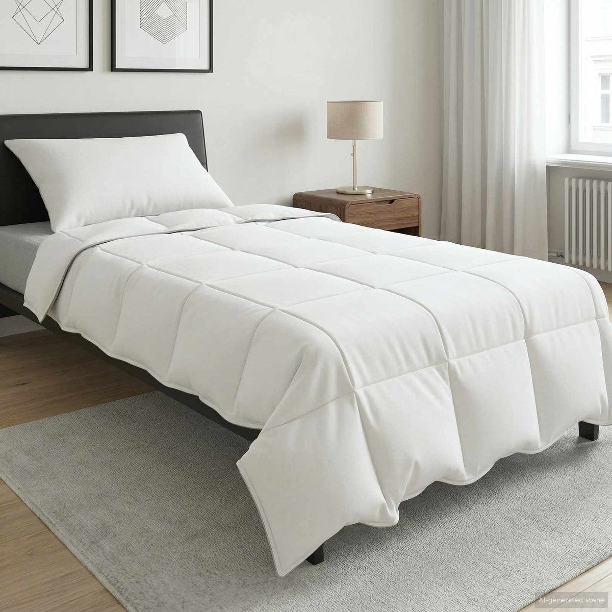 Vidaxl zomer dekbed 155 x 220 cm zomer 150 gsm bamboevezel wit