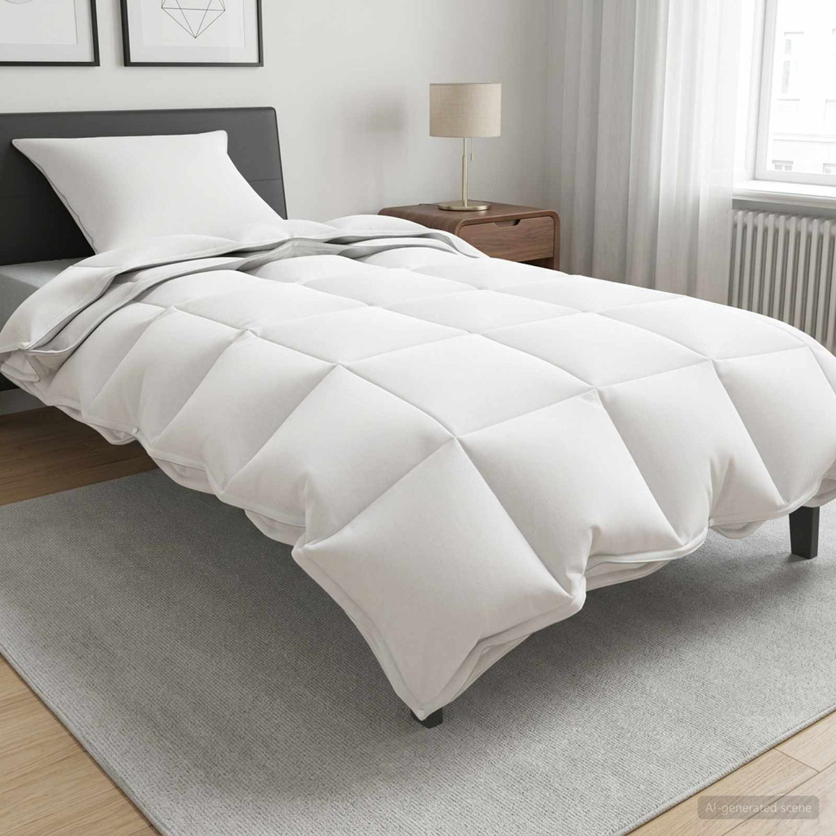 Vidaxl vol jaar dekbed wit 135 x 220 cm bamboevezel