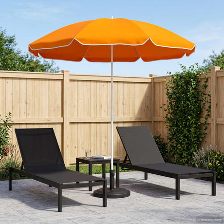 Vidaxl tuinparasol 240 cm 170t polyester oranje