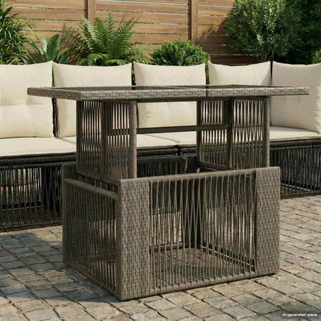 Vidaxl tuinstafel met opklapbare functie grijs 100 x 55 x 37 cm