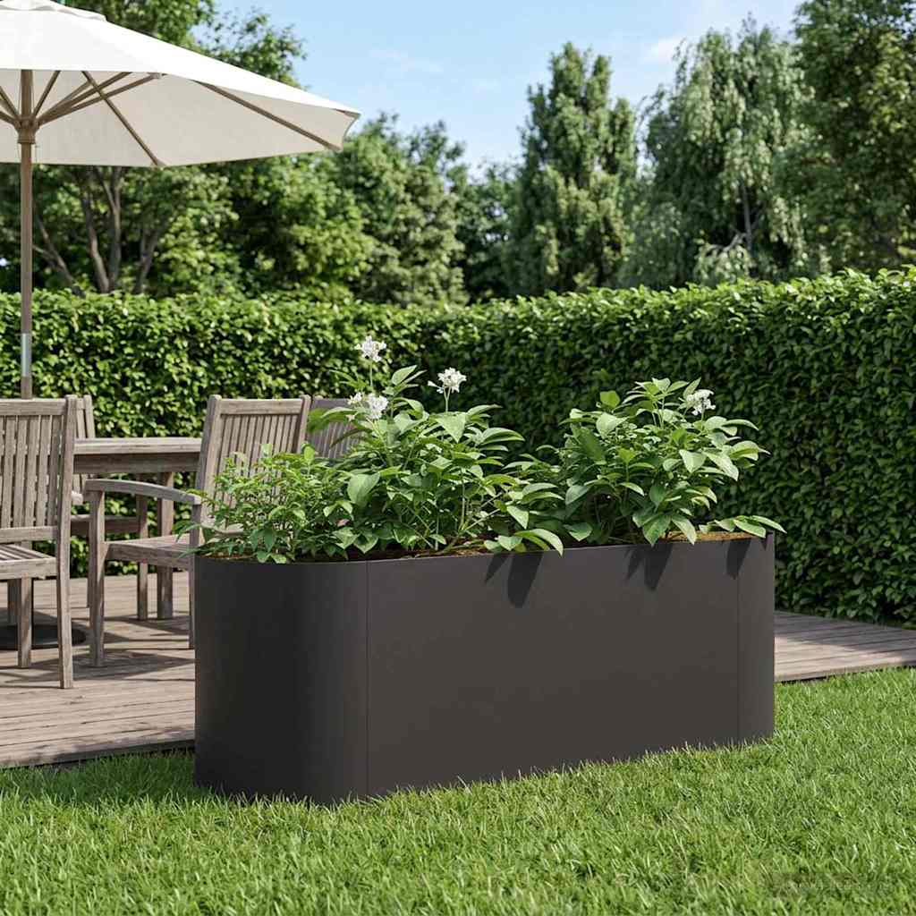 Vidaxl verhoogd tuinbed zwart 120 x 40 x 40 cm staal