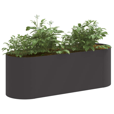 Vidaxl verhoogd tuinbed zwart 120 x 40 x 40 cm staal